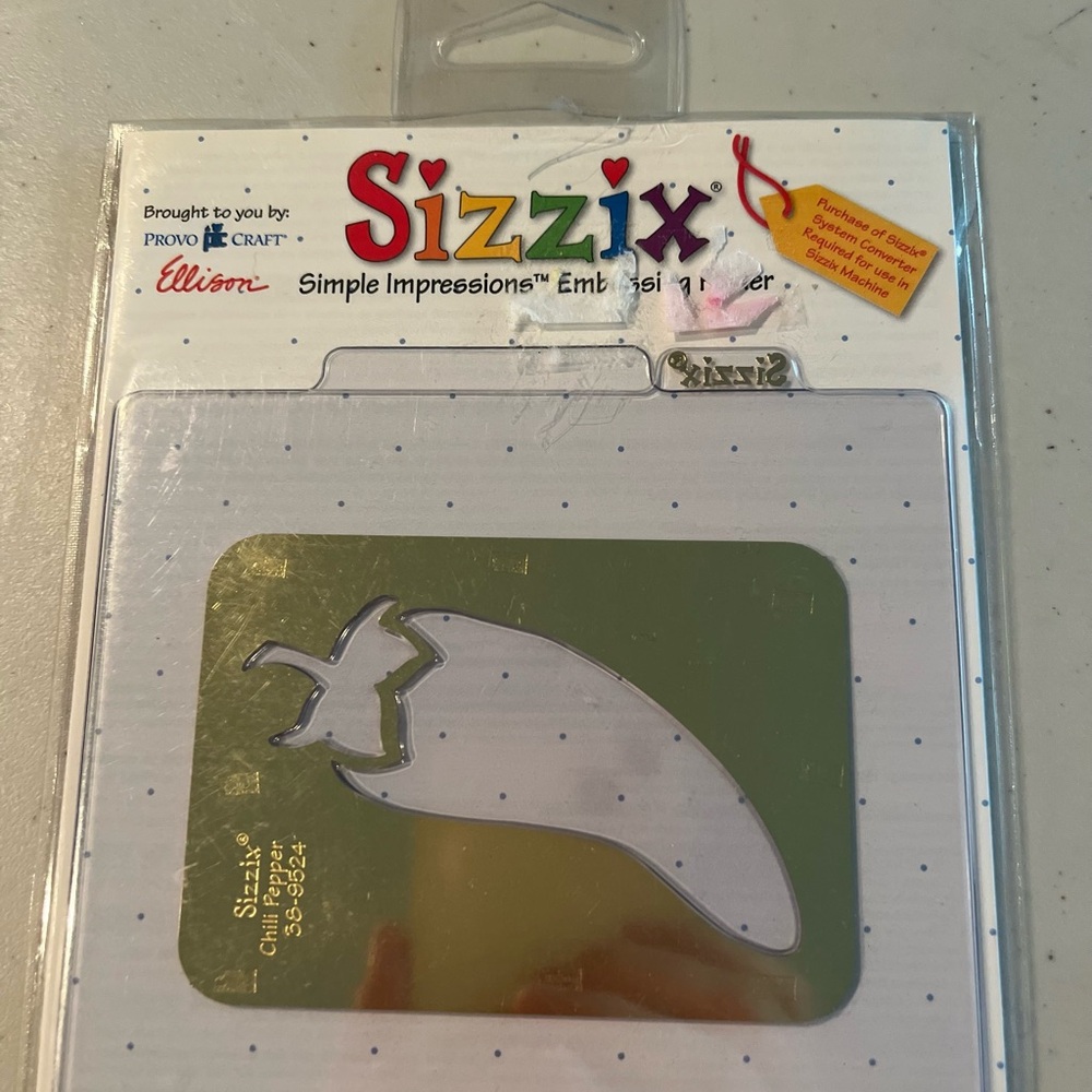 Sizzix Embossing Folder with Red and Blue Accents